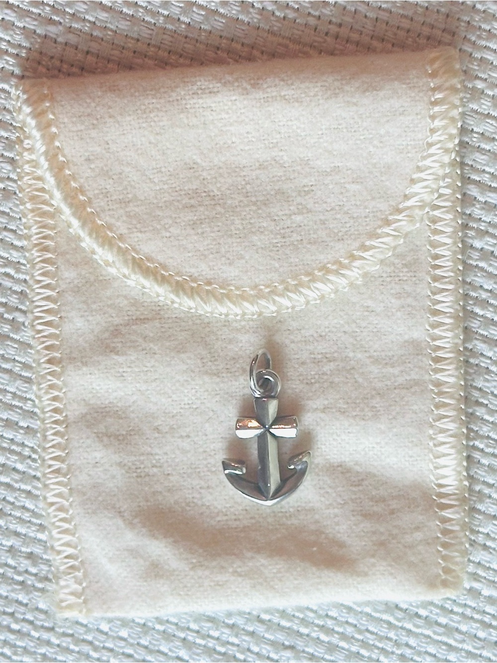 James Avery Silver Cross Anchor Charm
